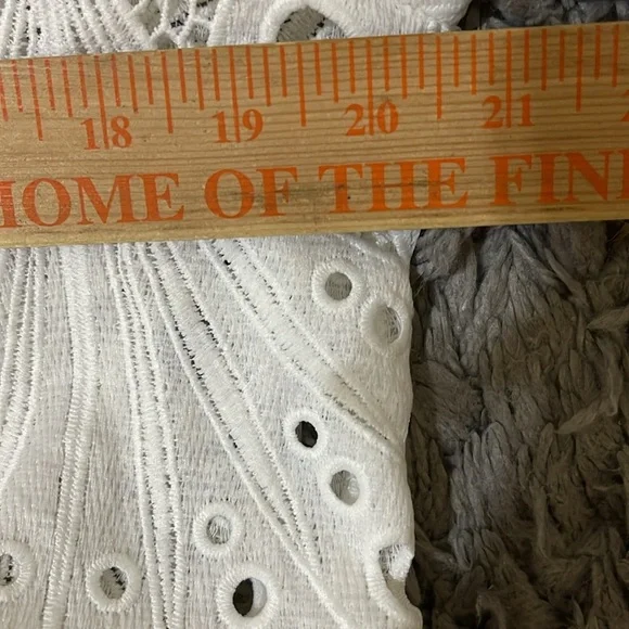 Lace glassy bubble linen wedding ivory gown size XL - Picture 10 of 12